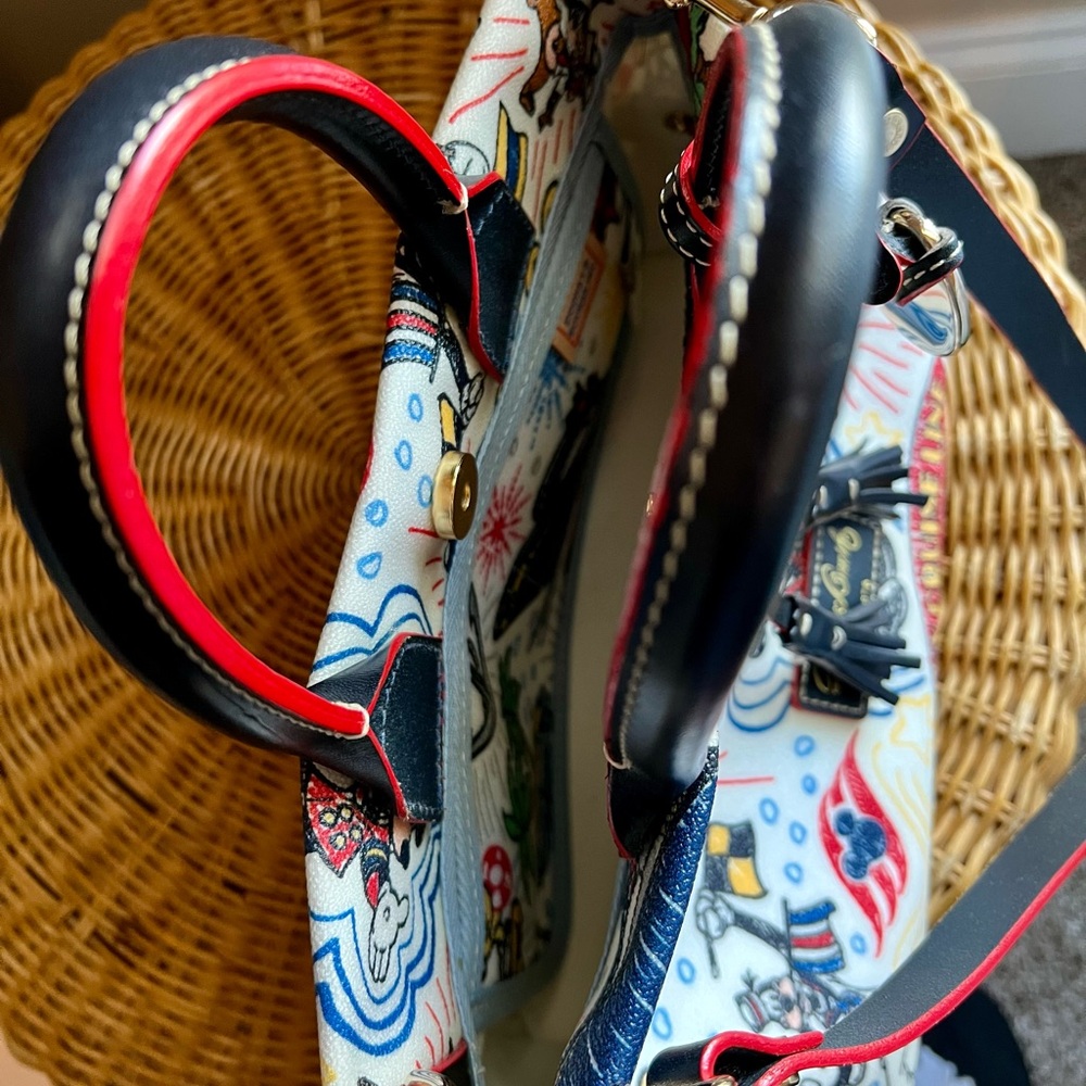SOLD Disney Dooney & Bourke Cruise Line Sketch Tassel Tote - Picture 5 of 8